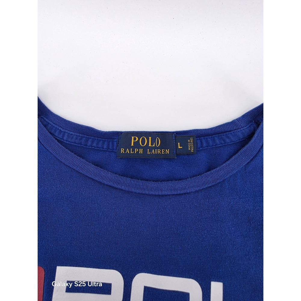 Polo Ralph Lauren Sailing Team T-Shirt Mens Large Blue Open 65 Offshore P15 L - Picture 3 of 9